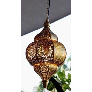 Handcrafted Copper Moroccan Pendant Lamps - Vintage Elegance for Indoors & Outdoors
