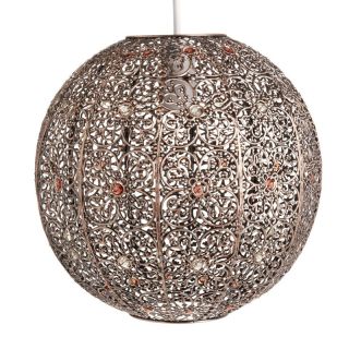 Moroccan Grey Metal Pendant Lamp - Vintage Style Lighting