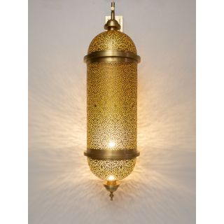 "Handcrafted Cylinder Metal Moroccan Pendant Lamp"