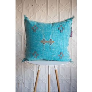 Moroccan Cactus Silk Sabra Throw Pillow - Handwoven Berber Design