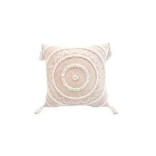 Handmade Ecru Circle Moroccan Pillows | Hand-woven & Vibrant