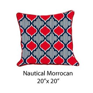 Handmade Red & Blue Moroccan Throw Pillows with Unique Lattice Design