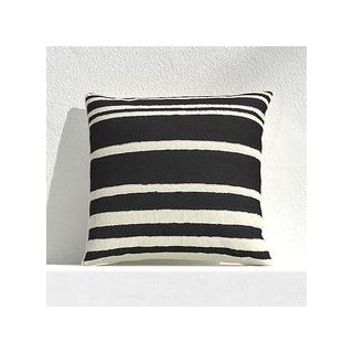 Handmade Moroccan Black and White Striped Throw Pillows