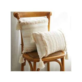 Boho Handmade Moroccan Pillows - Light Pink Hand-Woven by Berber Artisans