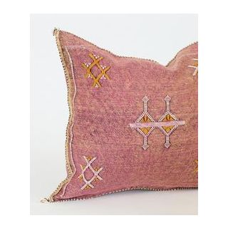 Handmade Moroccan Cactus Silk Sabra Pillow - Vibrant Colors & Custom Dimensions