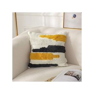 Moroccan Handwoven Black & Yellow Pillows