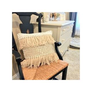 Vibrant Pink Fringed Boho Moroccan Throw Pillows