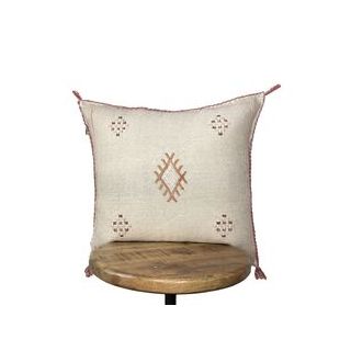 Luxurious Creme Moroccan Cactus Silk Sabra Pillow