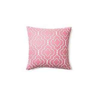 Pink & White Moroccan Quaterfoil Handmade Pillows
