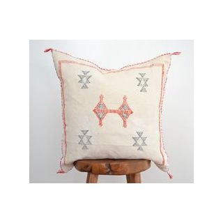 Berber White Sabra Moroccan Throw Pillows - Handmade Luxury