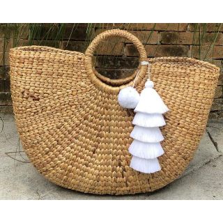 Moroccan Handcrafted Pom Pom Baskets - Eco-Friendly Storage Solution