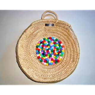 Moroccan Handwoven Pom Pom Baskets - Eco-Friendly Storage