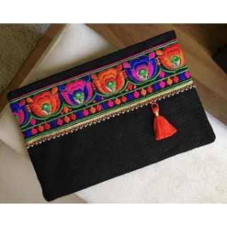 Exquisite Moroccan Berber Straw Clutch 002 - Handmade Bohemian Accessory