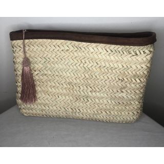 Eco-Friendly Handcrafted Moroccan Straw Clutch - Berber Artisans