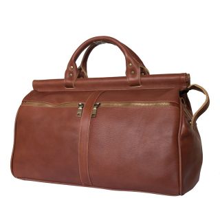Handmade Dark Tan Moroccan Leather Travel Bag