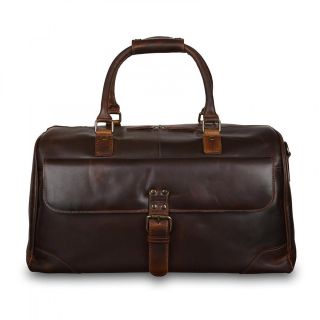 Premium Real Leather Travel Bag | Handcrafted Moroccan Brown | Fez Tanneries