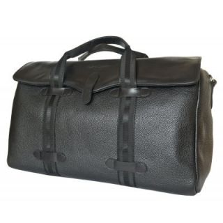 Pebble Black Moroccan Leather Travel Bag | Handcrafted Luxury for Business Trips & Adventures