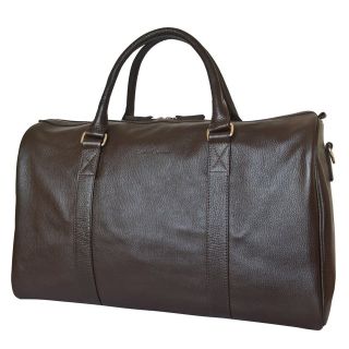 Elegant Brown Leather Travel Bag | Fez Handmade Moroccan Artisans