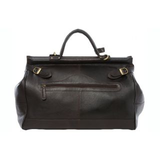 Handmade Dark Brown Moroccan Leather Travel Bag for Business Trips & Adventures