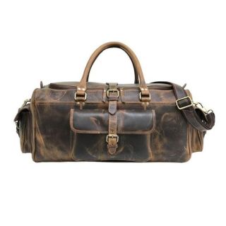Vintage Brown Leather Travel Bag for Business, Travel, & Outdoor Adventures