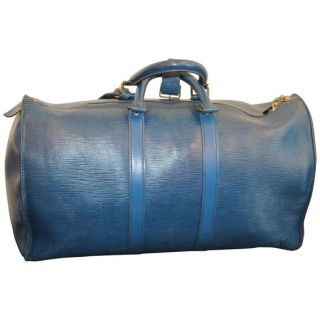 Blue Moroccan Leather Travel Bag | Stylish and Durable