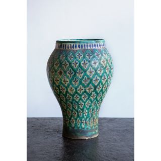 Sky Blue Moroccan Handcrafted Vase | Artisanal Home Decor