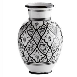 Handmade Moroccan Ceramic Vase by Poterie Serghini