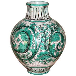 Moroccan Hand-Painted Ceramic Vase - Exquisite Artistry & Elegance