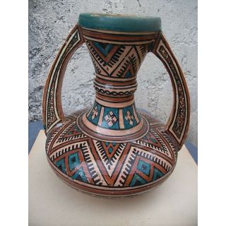 Handcrafted Moroccan Ceramic Vase | Hand-Painted Elegance