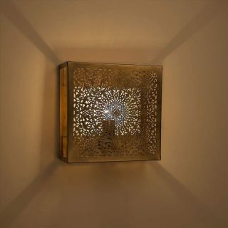 Enchanting Handmade Moroccan Silver Wall Lamps