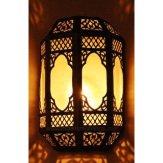 Moroccan Silver Metal Wall Lamp - Elegant Handcrafted Pendant