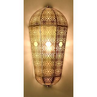 Moroccan Handcrafted Silver Metal Wall Lamp with Versatile Designs