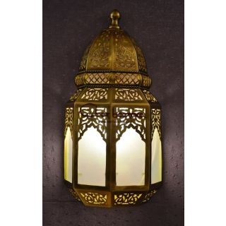 Handcrafted Moroccan Silver Metal Wall Lamp - Vintage Charm & Elegance