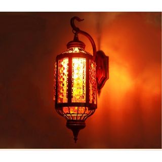 "Moroccan Silver Metal Handcrafted Wall Lamp - Vintage Charm & Elegance"