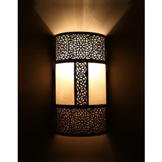 Moroccan Silver Metal Vintage Wall Lamp