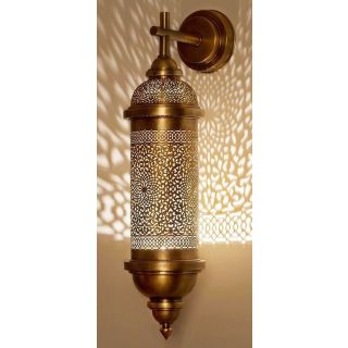Moroccan Silver Metal Handcrafted Pendant Lamp