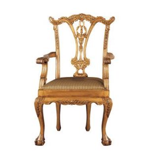 Elegant Hand-Carved Moroccan Wood Armchair