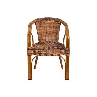 Vintage Moroccan Handcrafted Rattan Wood Chair