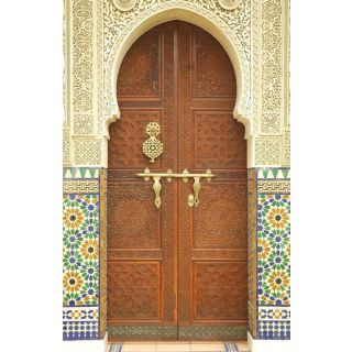 Hand-Carved Moroccan Wood Doors for Interior & Exterior Spaces