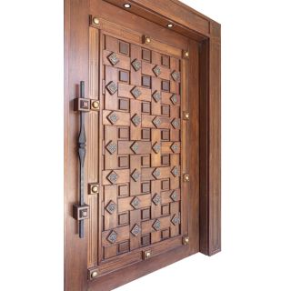 Moroccan Pattern Wood Door - Handcrafted, Elegant & Durable