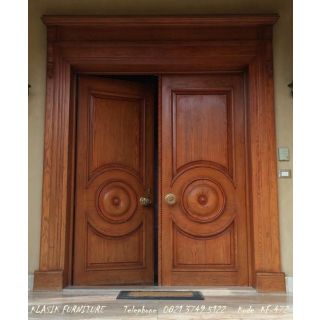 Luxury Moroccan Wood Double Door - Handcrafted Elegance