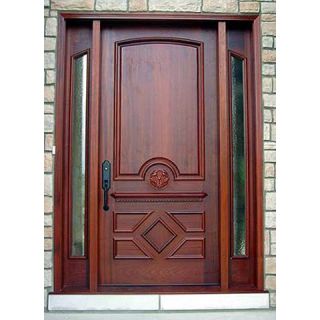 Elegant Mahogany Front Door with Sidelites | Premium Quality