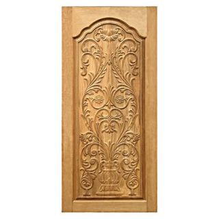 Luxury Handcrafted Wood Door with Moroccan Influence