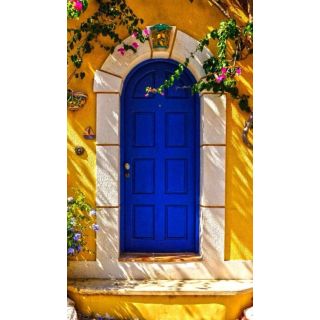 Premium Moroccan Blue Wood Door - Elegant Luxury for Interior & Exterior