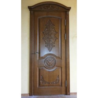 Luxury Hand-Carved Moroccan Wood Door