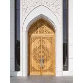 Handcrafted Moroccan Double Wood Doors - Traditional Design