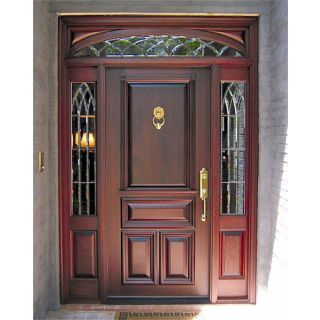 Mahogany Wood Front Door with 2 Sidelites | Premium Craftsmanship