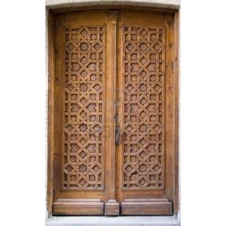 Luxury Moroccan Hand-Carved Double Wood Door