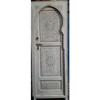 Traditional Moroccan Arched Wood Door for Interior & Exterior Spaces