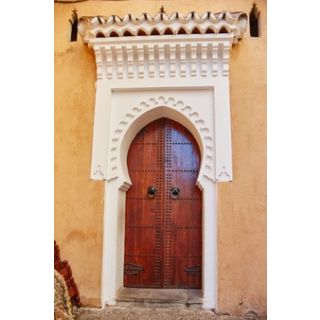 Elegant Moroccan Arched Wood Door | High-end Craftsmanship